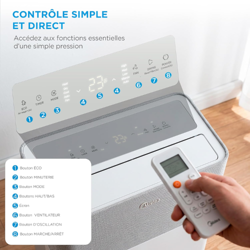 Midea PortaSplit - Refroidit comme une clim fixe, se branche comme un ventilateur